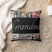 黒カスタム地のおばあちゃんの台本の写真 クッション (ブランケット)