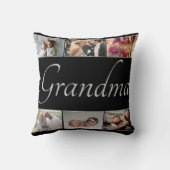 黒カスタム地のおばあちゃんの台本の写真 クッション (裏面)