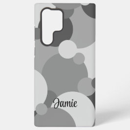 黒カスタム灰色の分子サムスンフォンケース SAMSUNG GALAXY S22 ULTRAケース