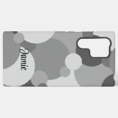 黒カスタム灰色の分子サムスンフォンケース SAMSUNG GALAXYケース (裏面横)