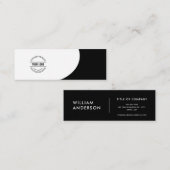 黒カスタム色のロエレガントゴ、四角、プロフェッショナル スキニー名刺 (正面/裏面)