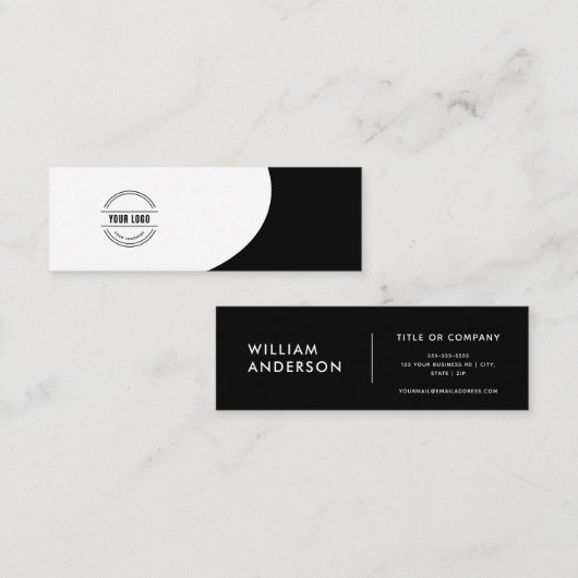 黒カスタム色のロエレガントゴ、四角、プロフェッショナル スキニー名刺 (正面/裏面)