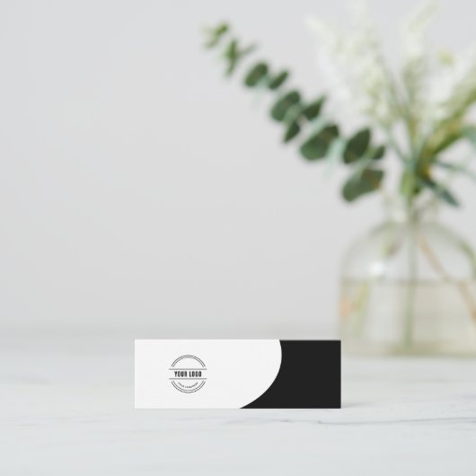 黒カスタム色のロエレガントゴ、四角、プロフェッショナル スキニー名刺 (スタンド正面)