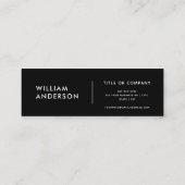 黒カスタム色のロエレガントゴ、四角、プロフェッショナル スキニー名刺 (裏面)