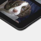 黒カスタム色の犬と茶色の写真 デスクマット (コーナー)