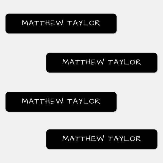 黒カスタム色接着剤防水名 ラベル (グループ)