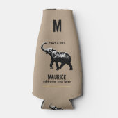 黒カスタム象で缶クーラー ボトルクーラー (正面)