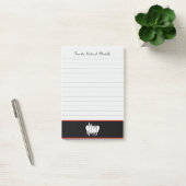 黒カスタム赤線のキッチンitノート ポストイット (オフィス)