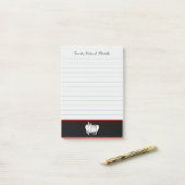 黒カスタム赤線のキッチンitノート ポストイット (デスク上)