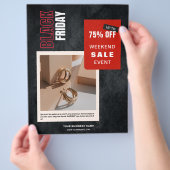 黒カスタム金曜売却の写真率 チラシ (手)