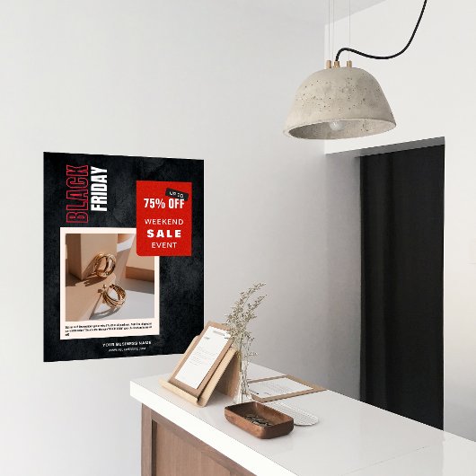 黒カスタム金曜売却の写真率 ポスター