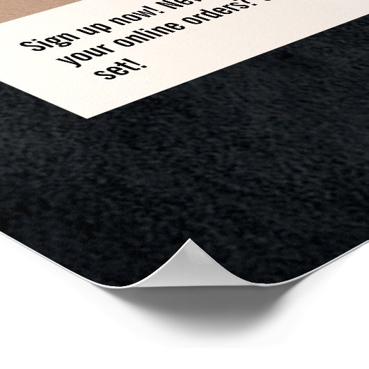 黒カスタム金曜売却の写真率 ポスター (角)