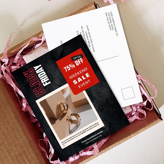 黒カスタム金曜売却の写真率 ポストカード