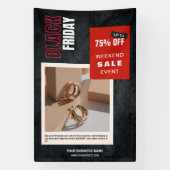 黒カスタム金曜売却の写真率 横断幕 (縦)