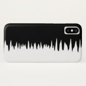 黒カッコいいと白のジグザグパタストライプのーン Case-Mate iPhoneケース (裏面(横))