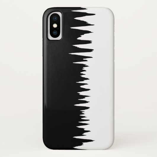 黒カッコいいと白のジグザグパタストライプのーン Case-Mate iPhoneケース (裏面)