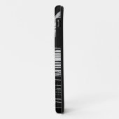 黒カッコいいと白のストライプ Case-Mate iPhoneケース (裏面/左)