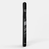 黒カッコいいと白のストライプ Case-Mate iPhoneケース (裏面/右)