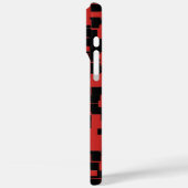 黒カッコいいと赤の抽象芸術パタスタイリッシューン Case-Mate iPhoneケース (裏面 / 左)