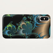 黒カッコいいと青のフラクタル Case-Mate iPhoneケース (裏面(横))