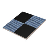 黒カッコいいと青の正方形 タイル (側面)