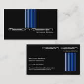 黒カッコいいと青 – モダン名刺 名刺 (正面/裏面)