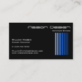 黒カッコいいと青 – モダン名刺 名刺 (裏面)