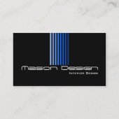 黒カッコいいと青 – モダン名刺 名刺 (正面)