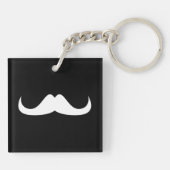 黒カッコいいの白いハンドルひげ キーホルダー (裏面)