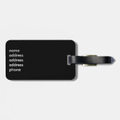 黒カッコいいサングラス猫 ラゲッジタグ (裏面横)