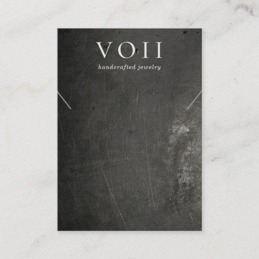 黒カッコいいネックレス素朴ブレスレットディスプレイ 名刺 (正面)