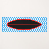 黒カッコいいブルーウェーブサーフィンヨガマット ヨガマット (正面(横))