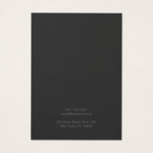 黒カッコいいモダンネックレスブレスレットディスプレイカード (裏面)