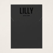 黒カッコいいモダンネックレスブレスレットディスプレイカード (正面)