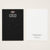 黒カッコいいモダン蜂イヤリングジュエリー表示 (正面&裏面)