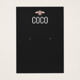 黒カッコいいモダン蜂イヤリングジュエリー表示