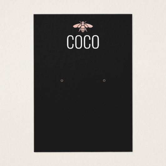 黒カッコいいモダン蜂イヤリングジュエリー表示 (正面)