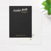 黒カッコいいレトロスクリプトイヤリングディスプレイカード (デスク)