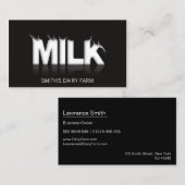 黒カッコいい乳イラストレーション名刺 名刺 (正面/裏面)