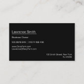 黒カッコいい乳イラストレーション名刺 名刺 (裏面)