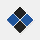 黒カッコいい及び青の角形飲料セット スタンダードカクテルナプキン (角)