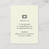 黒カッコいい灰色の写真撮影 名刺 (裏面)