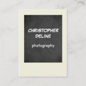黒カッコいい灰色の写真撮影 名刺 (正面)