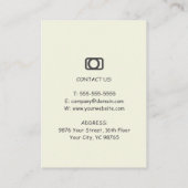 黒カッコいい灰色の写真撮影 名刺 (裏面)