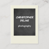 黒カッコいい灰色の写真撮影 名刺 (正面)