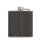 黒カッコいい灰色チエプリントモノグラム フラスク (裏面)