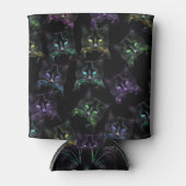 黒カッコいい猫 缶クーラー (正面)