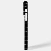 黒カッコいい白の有刺線模様モノグラム Case-Mate iPhoneケース (裏面 / 左)