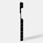 黒カッコいい白の有刺線模様モノグラム iPhoneケース (左側面)