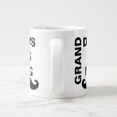 黒カッコいい白の父の日グランドパパズビッグ ジャンボコーヒーマグカップ (裏面)
